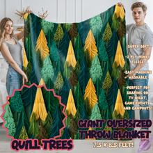 Load image into Gallery viewer, QUILL TREES-OVERSIZED THROW 14-PREORDER CLOSING 10/8
