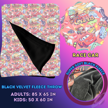 Load image into Gallery viewer, RACE CAR- SOFT BLACK FLEECE THROW 13-PREORDER CLOSING 1/14
