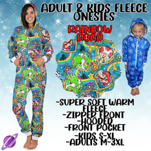 Load image into Gallery viewer, RAINBOW ROAD - ADULT &amp; KIDS FLEECE ONESIES CLOSING 9/28

