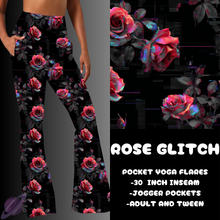 Load image into Gallery viewer, ROSE GLITCH-YOGA FLARES 7-PREORDER DUE 10/2
