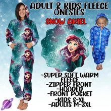 Load image into Gallery viewer, SNOW ARIEL - ADULT &amp; KIDS FLEECE ONESIES CLOSING 9/28
