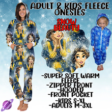 Load image into Gallery viewer, SNOW BEAUTY - ADULT &amp; KIDS FLEECE ONESIES CLOSING 9/28

