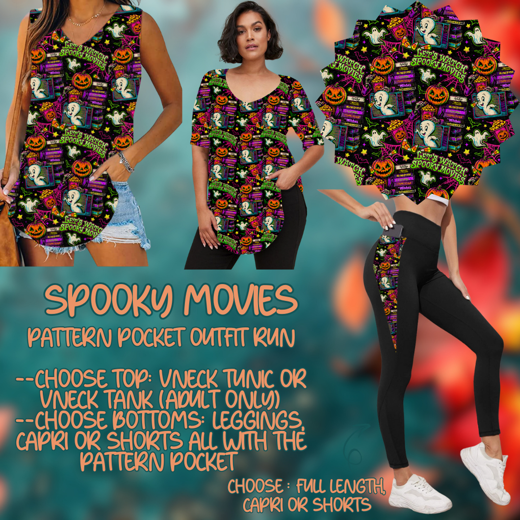 SPOOKY MOVIES - PATTERN POCKET OUTFIT RUN 14 CLOSING 10/4