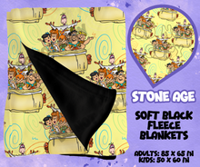 Load image into Gallery viewer, STONE AGE - SOFT BLACK FLEECE THROWS RUN 12-PREORDER CLOSING 9/22
