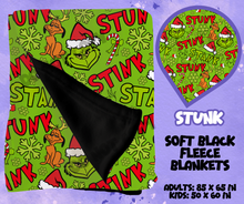 Load image into Gallery viewer, STUNK - SOFT BLACK FLEECE THROWS RUN 12-PREORDER CLOSING 9/22
