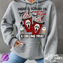 Load image into Gallery viewer, SUGAR &amp; SCREAM - CUSTOM WAFFLE HOODIES PREORDER CLOSING 9/30

