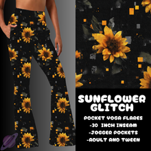 Load image into Gallery viewer, SUNFLOWER GLITCH-YOGA FLARES 7-PREORDER DUE 10/2
