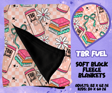 Load image into Gallery viewer, TBR FUEL - SOFT BLACK FLEECE THROWS RUN 12-PREORDER CLOSING 9/22
