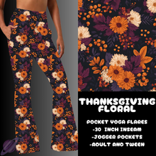 Load image into Gallery viewer, THANKSGIVING FLORAL-YOGA FLARES 7-PREORDER DUE 10/2
