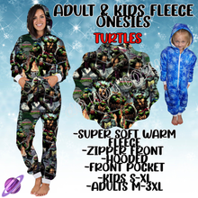 Load image into Gallery viewer, TURTLES - ADULT &amp; KIDS FLEECE ONESIES CLOSING 9/28
