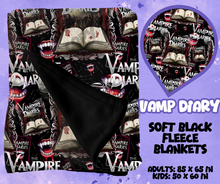 Load image into Gallery viewer, VAMP DIARY - SOFT BLACK FLEECE THROWS RUN 12-PREORDER CLOSING 9/22
