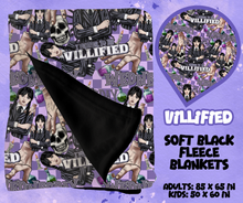 Load image into Gallery viewer, VILLIFIED - SOFT BLACK FLEECE THROWS RUN 12-PREORDER CLOSING 9/22
