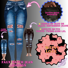 Load image into Gallery viewer, WEINY LOVE-FAUX JEAN LEGGING-PREORDER CLOSING 12/2
