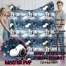 Load image into Gallery viewer, WINTER PUP-OVERSIZED THROW 14-PREORDER CLOSING 10/8
