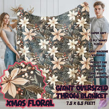 Load image into Gallery viewer, XMAS FLORAL-OVERSIZED THROW 14-PREORDER CLOSING 10/8
