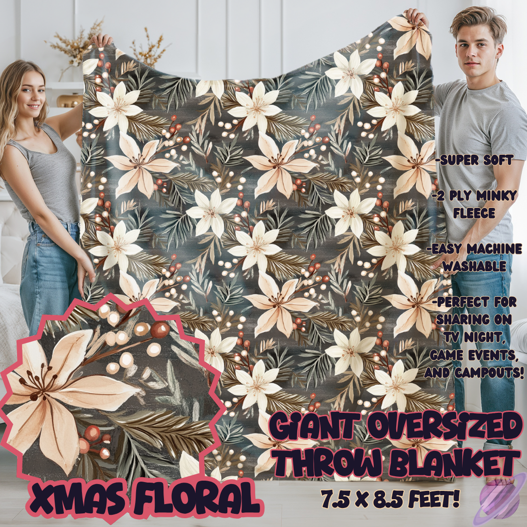 XMAS FLORAL-OVERSIZED THROW 14-PREORDER CLOSING 10/8