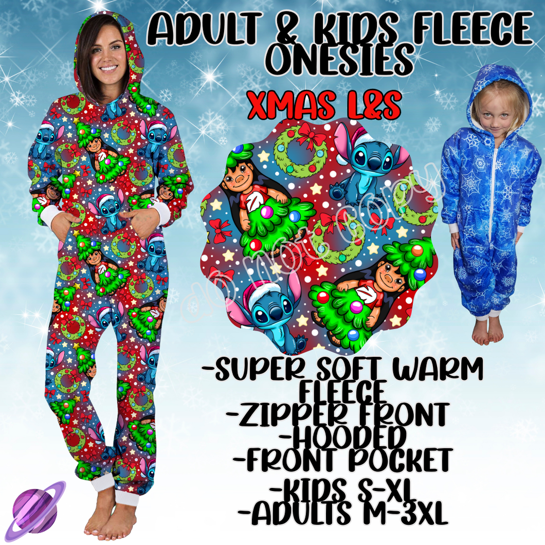 XMAS L&S - ADULT & KIDS FLEECE ONESIES CLOSING 9/28