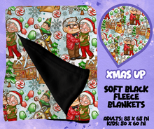 Load image into Gallery viewer, XMAS UP - SOFT BLACK FLEECE THROWS RUN 12-PREORDER CLOSING 9/22
