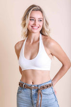Load image into Gallery viewer, Solid Halter Bralette XS/S / White
