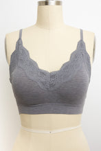 Load image into Gallery viewer, Ultra Soft Lace Trim Ribbed Bralette – Elegant Wear
