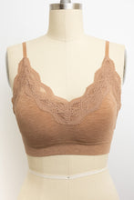 Load image into Gallery viewer, Ultra Soft Lace Trim Ribbed Bralette – Elegant Wear
