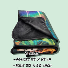 Load image into Gallery viewer, ALL THE POKES - SOFT BLACK FLEECE THROWS 8 - PREORDER CLOSING 2/21
