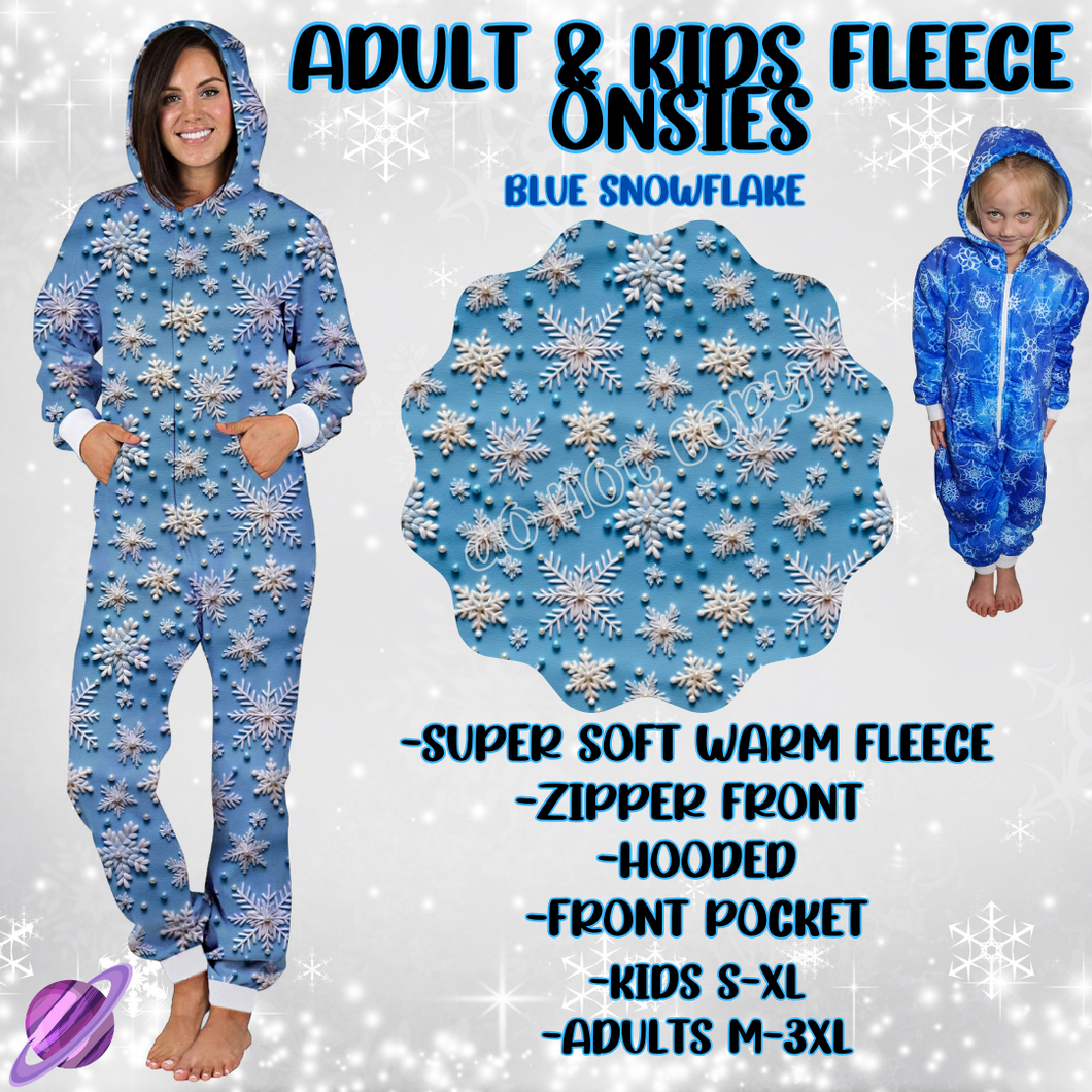 BLUE SNOWFLAKE-ONESIES ROUND 3- PREORDER CLOSING 9/23