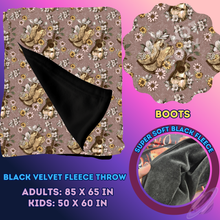 Load image into Gallery viewer, BOOTS- SOFT BLACK FLEECE THROW 13-PREORDER CLOSING 1/14
