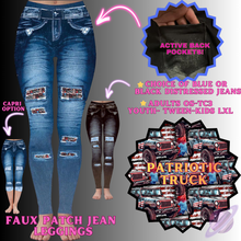 Load image into Gallery viewer, PATRIOTIC TRUCK-FAUX JEAN LEGGING-PREORDER CLOSING 12/2
