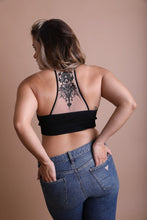 Load image into Gallery viewer, Plus Size Tattoo Back Bralette 1X2X / Black
