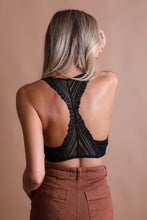 Load image into Gallery viewer, Seamless Lace Racerback Bralette Small / Black
