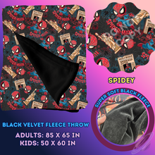 Load image into Gallery viewer, SPIDEY - SOFT BLACK FLEECE THROW 13-PREORDER CLOSING 1/14
