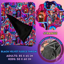 Load image into Gallery viewer, STRANGE - SOFT BLACK FLEECE THROW 13-PREORDER CLOSING 1/14
