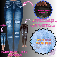 Load image into Gallery viewer, WINTER WONDER-FAUX JEAN LEGGING-PREORDER CLOSING 12/2
