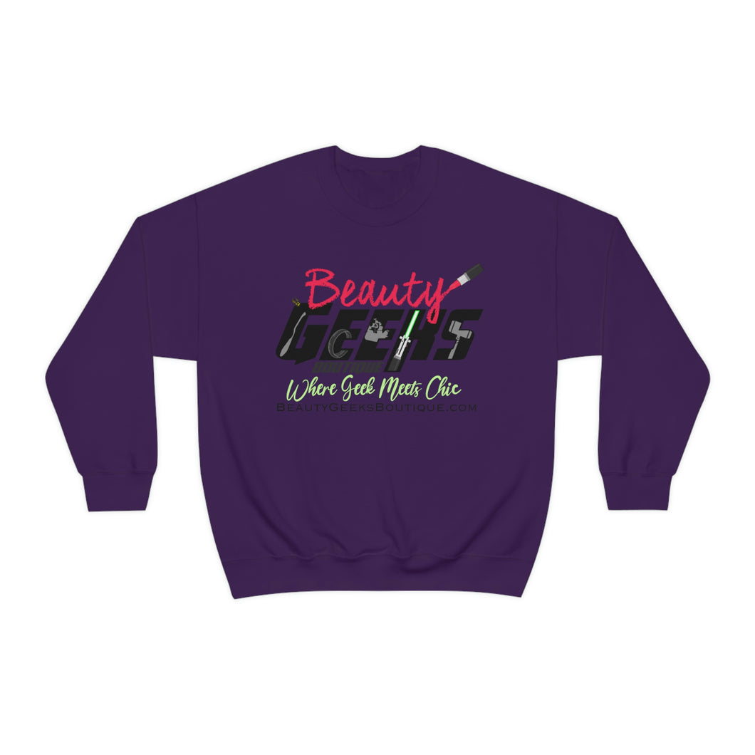 Beauty Geeks Logo Unisex Heavy Blend™ Crewneck Sweatshirt
