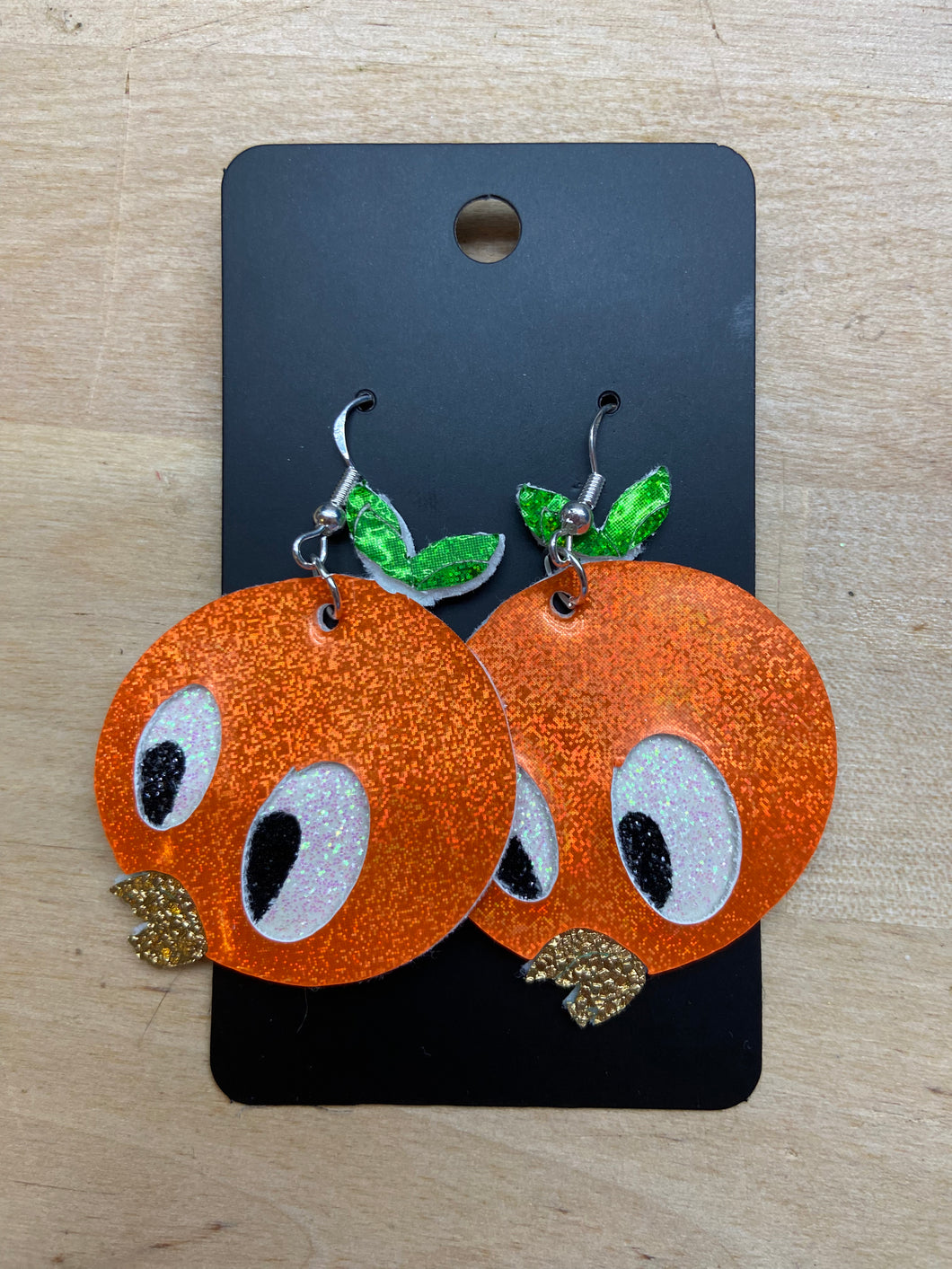 Orange Bird Earrings