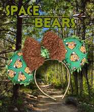 Load image into Gallery viewer, Space Bears Fabric Mouse Ears
